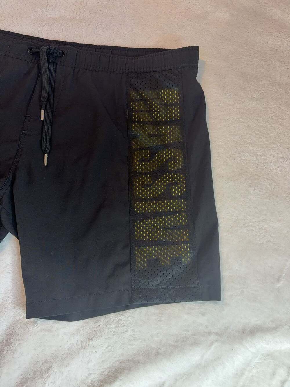 Andrew Christian Massive Swim Shorts Black/Neon Yellow Size XL - Picture 4 of 8